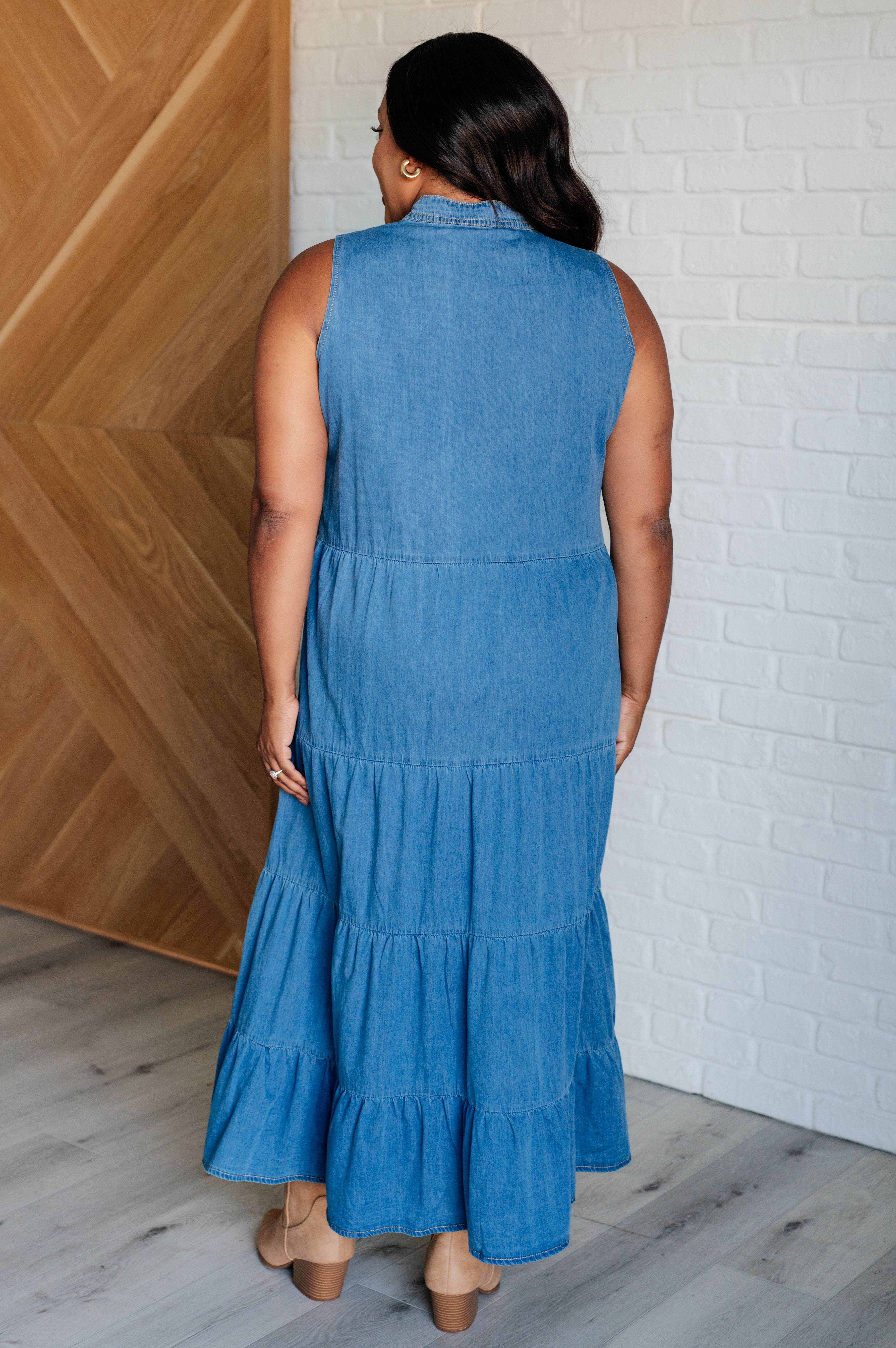 Perfect Choice Denim Maxi Dress-Dresses-Stay Foxy Boutique, Florissant, Missouri