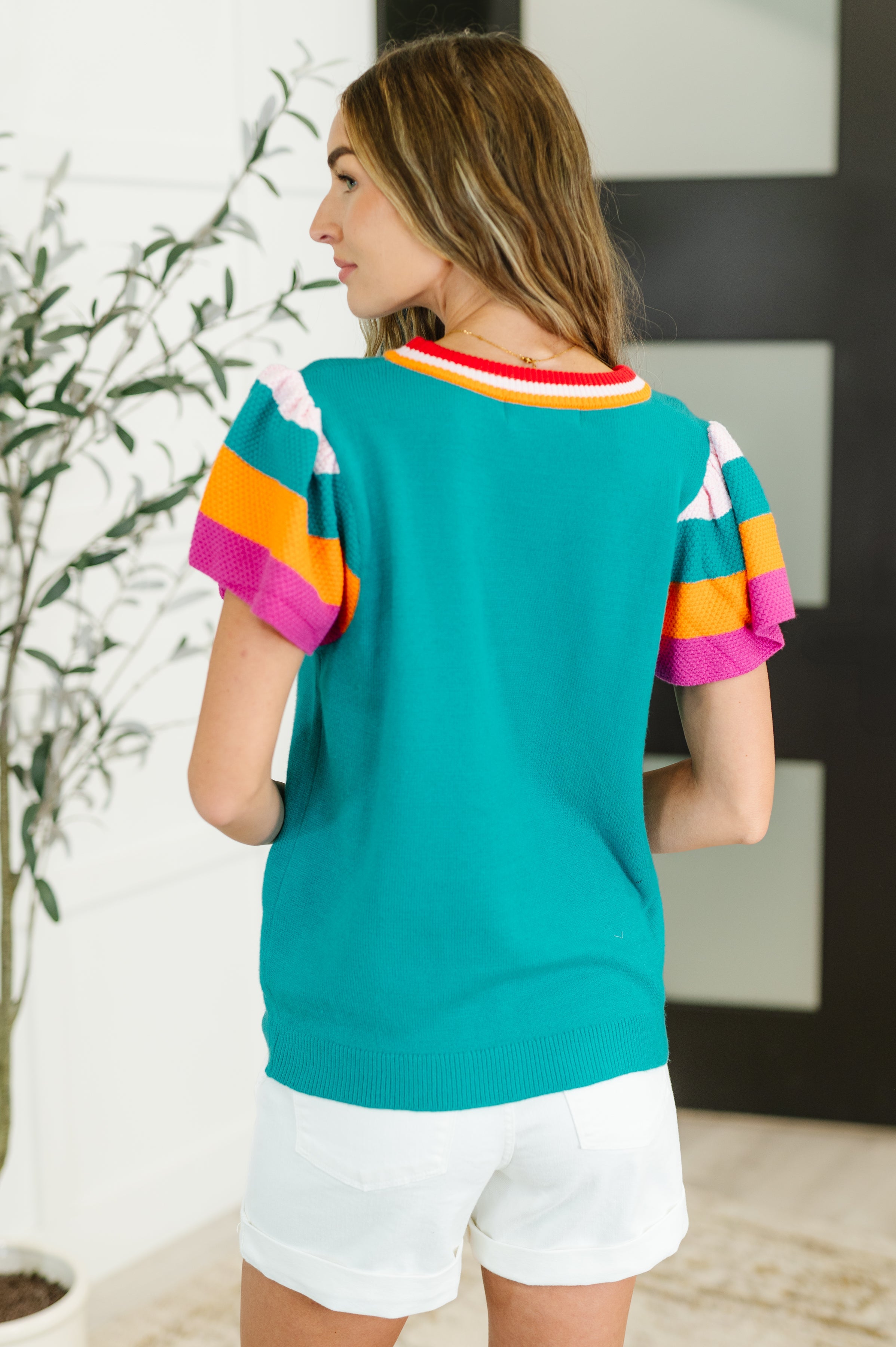 Perfect Playlist Color Block Sleeve Top-Womens-Stay Foxy Boutique, Florissant, Missouri
