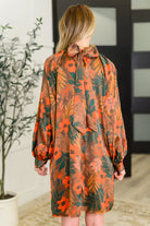 Petals After Dark Balloon Sleeve Dress-Womens-Stay Foxy Boutique, Florissant, Missouri