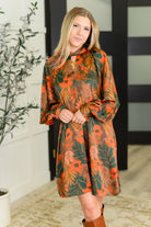 Petals After Dark Balloon Sleeve Dress-Womens-Stay Foxy Boutique, Florissant, Missouri