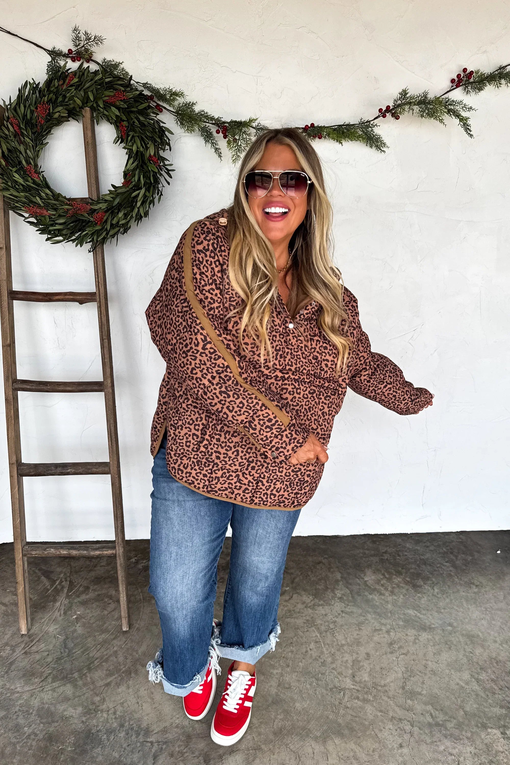 PREORDER: Printed Peyton Puffer Jacket-Womens-Stay Foxy Boutique, Florissant, Missouri