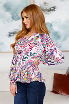 Pick a Color Peplum Blouse-Tops-Stay Foxy Boutique, Florissant, Missouri