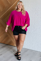 Pink Thoughts Chenille Blouse-Blouses-Stay Foxy Boutique, Florissant, Missouri