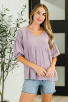 Pleasantly Perfect Bubble Sleeve Peasant Blouse-Blouses-Stay Foxy Boutique, Florissant, Missouri
