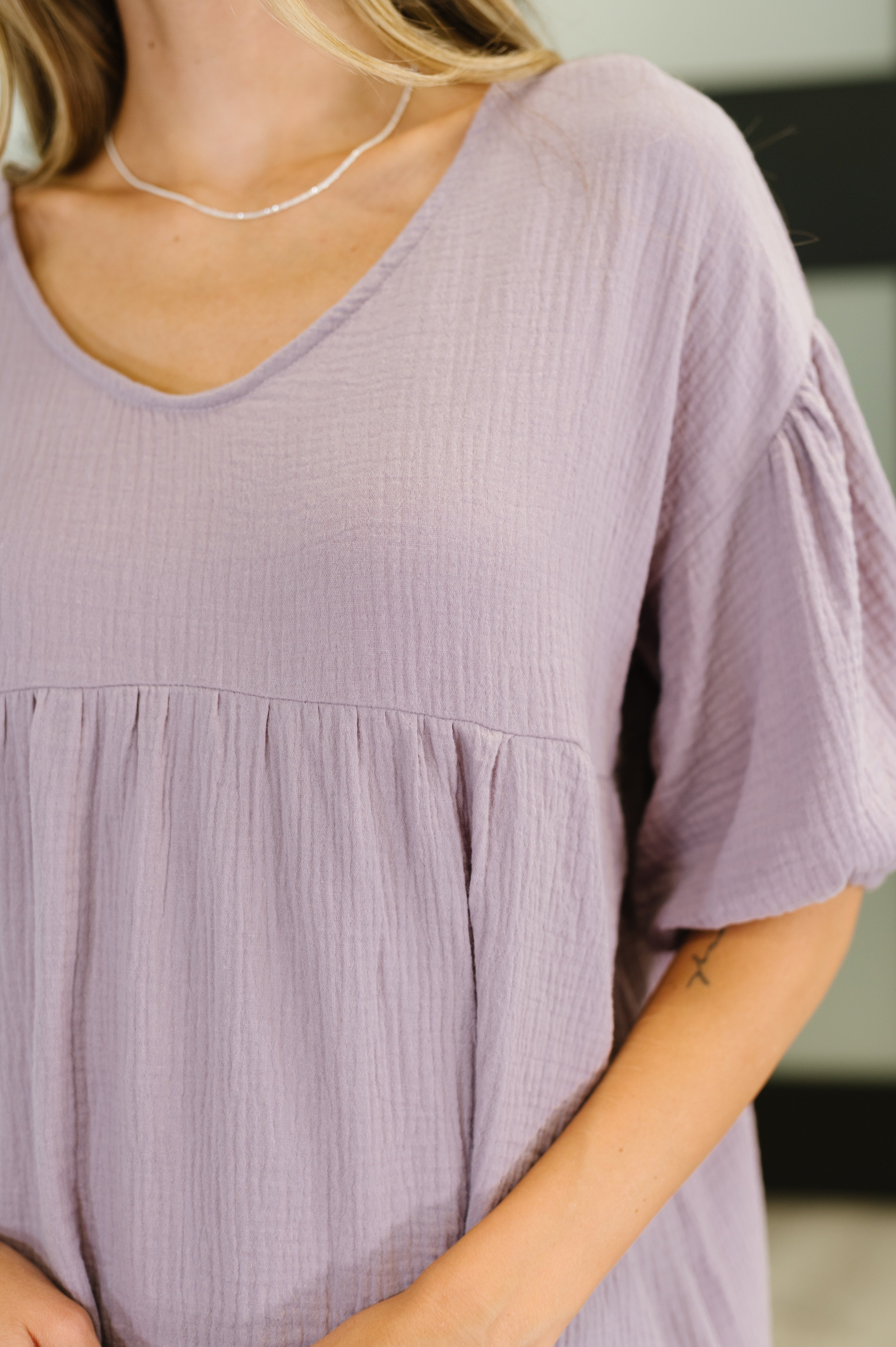 Pleasantly Perfect Bubble Sleeve Peasant Blouse-Blouses-Stay Foxy Boutique, Florissant, Missouri