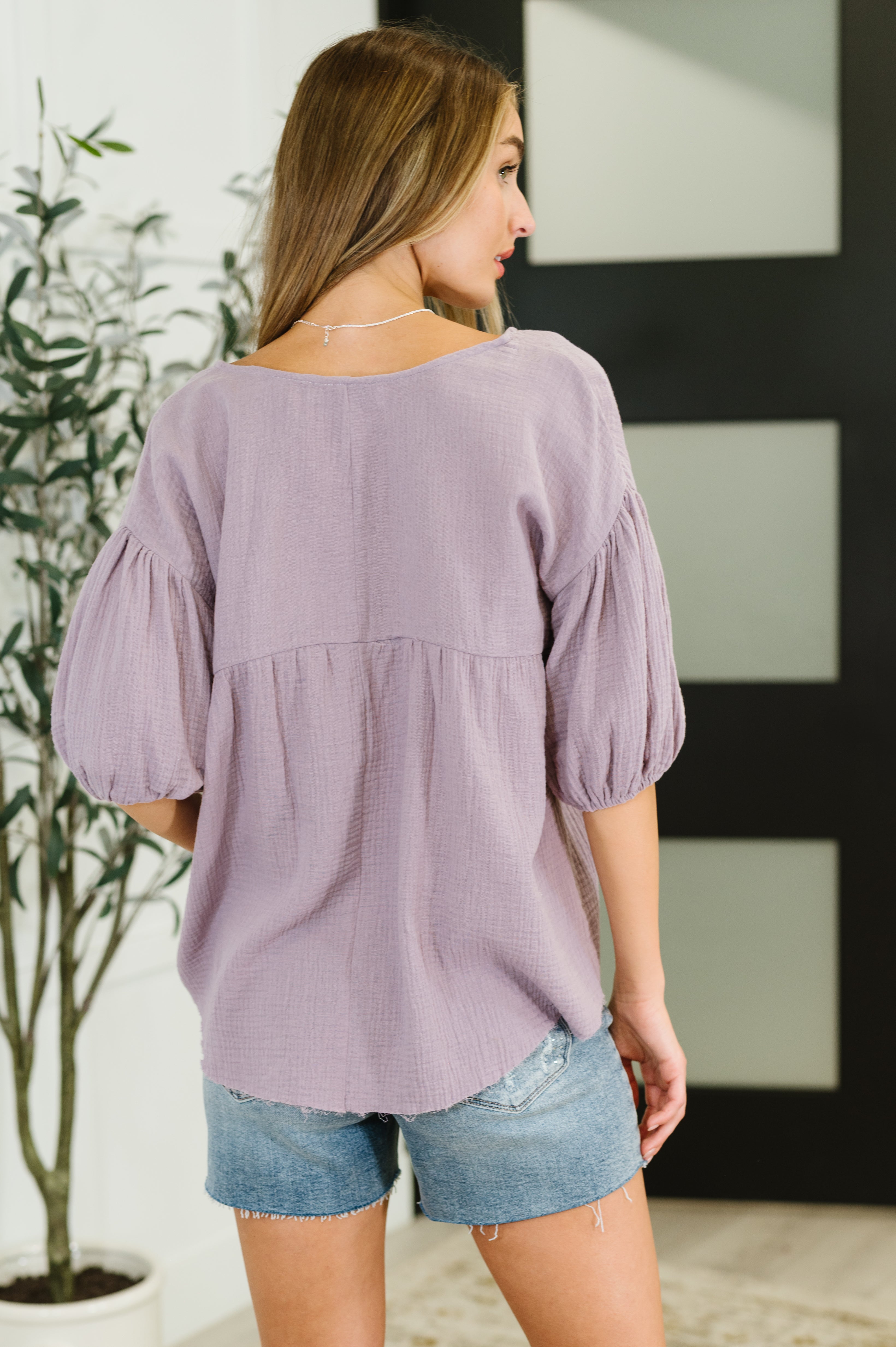 Pleasantly Perfect Bubble Sleeve Peasant Blouse-Blouses-Stay Foxy Boutique, Florissant, Missouri