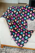 PREORDER: Halloween Fleece Blanket in Neon Ghosts-Womens-Stay Foxy Boutique, Florissant, Missouri