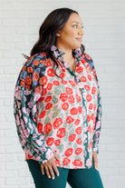 Presupposed Ideas Mixed Print Button Up Blouse-Blouses-Stay Foxy Boutique, Florissant, Missouri