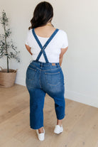 Priscilla High Rise Crop Wide Leg Denim Overalls-Womens-Stay Foxy Boutique, Florissant, Missouri