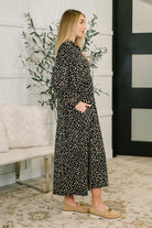 Promotional Proposal Collared Dress in Black and Khaki-Womens-Stay Foxy Boutique, Florissant, Missouri