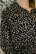 Promotional Proposal Collared Dress in Black and Khaki-Womens-Stay Foxy Boutique, Florissant, Missouri