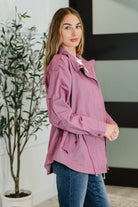 Puddle Jumper Full Front Zip Up Jacket in Mauve-Womens-Stay Foxy Boutique, Florissant, Missouri
