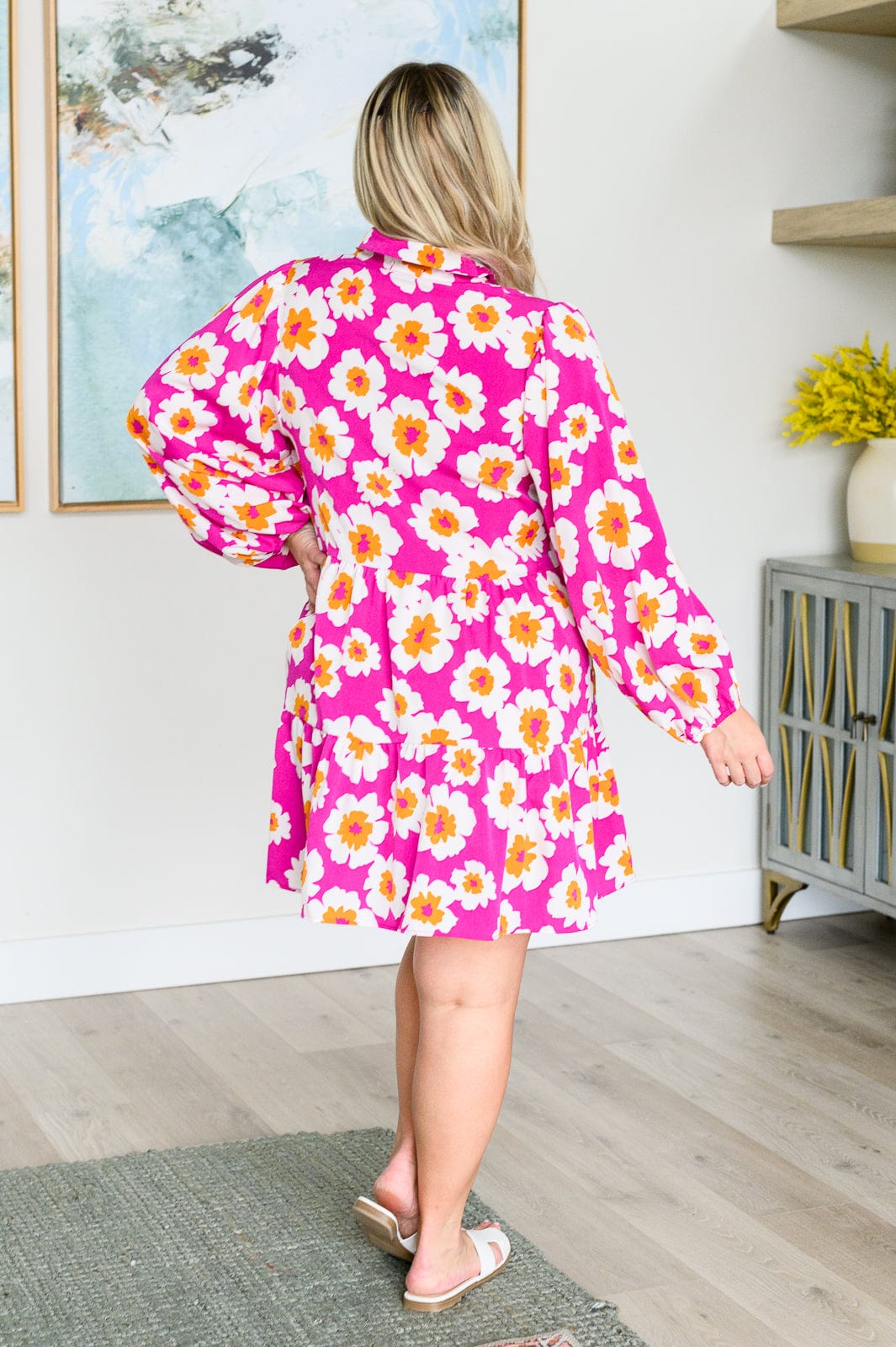 Magnificently Mod Floral Shirt Dress-Womens-Stay Foxy Boutique, Florissant, Missouri