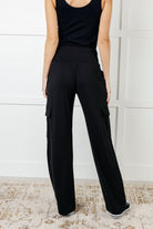 Race to Relax Cargo Pants in Black-Bottoms-Stay Foxy Boutique, Florissant, Missouri