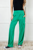 Race to Relax Cargo Pants in Emerald Green-Bottoms-Stay Foxy Boutique, Florissant, Missouri