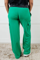 Race to Relax Cargo Pants in Emerald Green-Bottoms-Stay Foxy Boutique, Florissant, Missouri