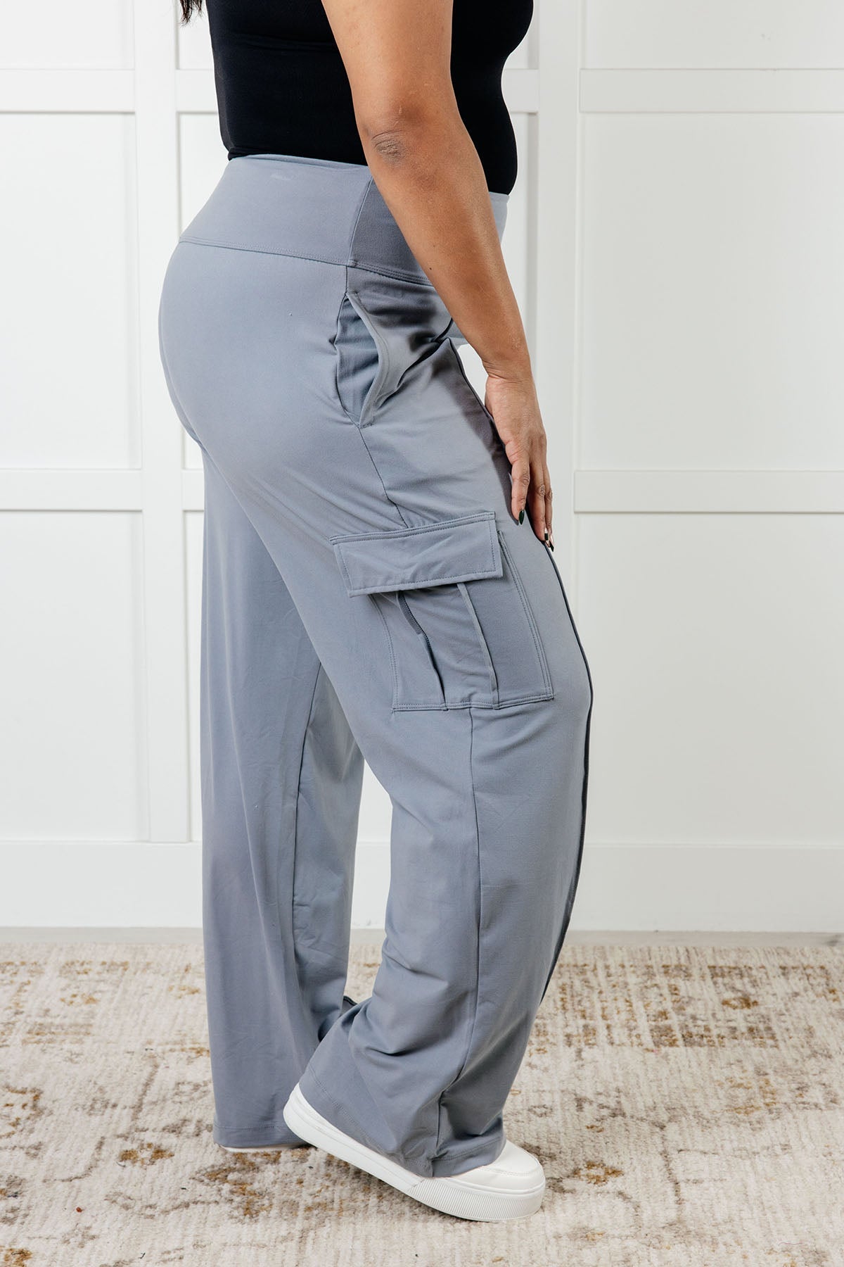 Race to Relax Cargo Pants in Rhino Grey-Bottoms-Stay Foxy Boutique, Florissant, Missouri