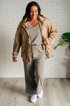 Rain, Rain Go Away Parachute Jacket in Camel-Layers-Stay Foxy Boutique, Florissant, Missouri