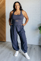 Raising Heart Rate Cutout Jumpsuit in Charcoal-Athleisure-Stay Foxy Boutique, Florissant, Missouri