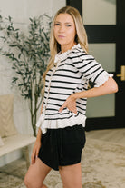 Rational Ruffle Textured Knit Blouse-Womens-Stay Foxy Boutique, Florissant, Missouri