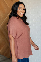 Relaxing Away Dolman Sleeve Knit Top in Coffee-Tops-Stay Foxy Boutique, Florissant, Missouri