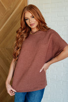 Relaxing Away Dolman Sleeve Knit Top in Coffee-Tops-Stay Foxy Boutique, Florissant, Missouri