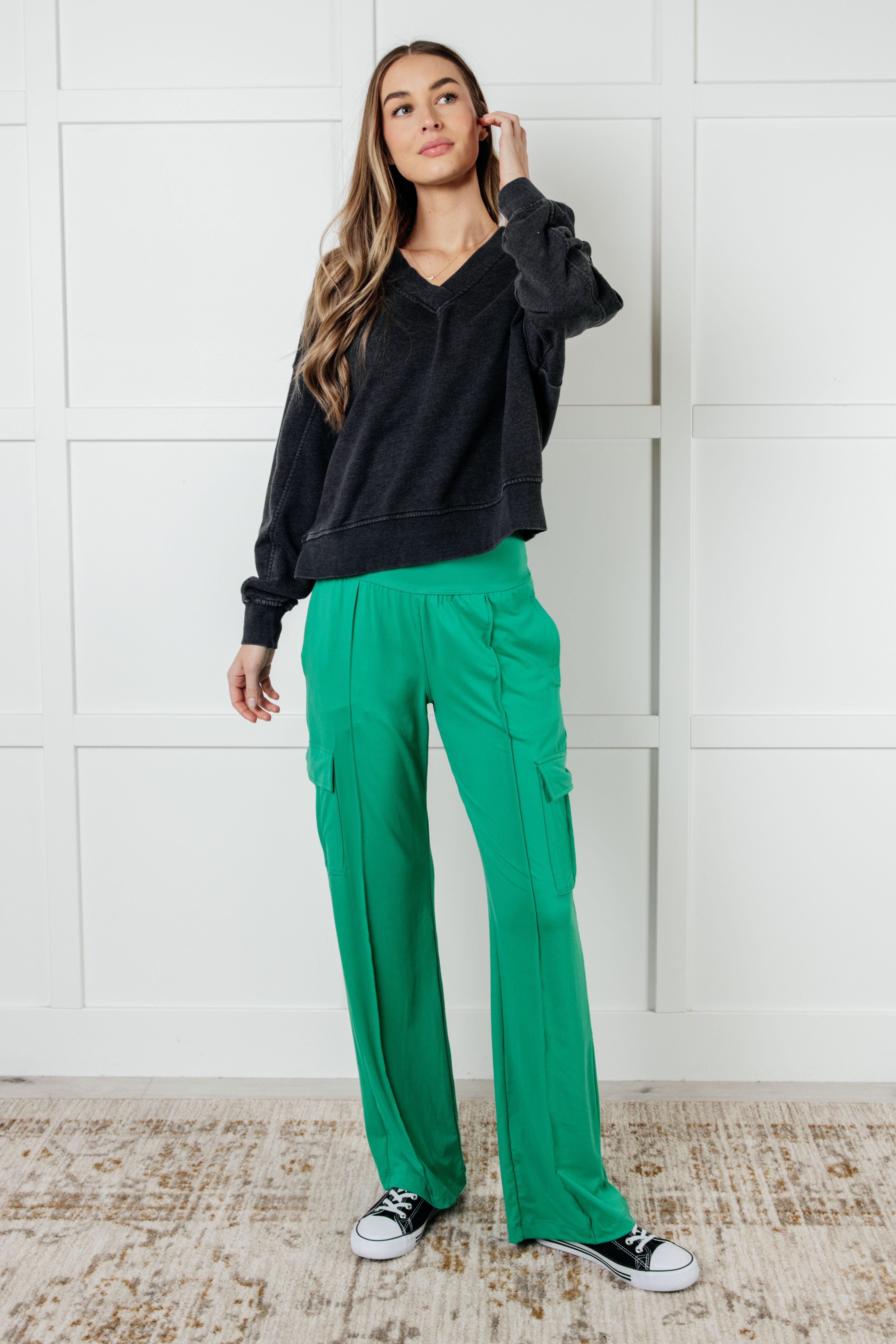 Rep Ready Mineral Wash French Terry Pullover in Black-Athleisure-Stay Foxy Boutique, Florissant, Missouri