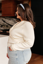 Requisite Request Surplice Crop Sweater-Tops-Stay Foxy Boutique, Florissant, Missouri