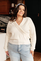 Requisite Request Surplice Crop Sweater-Tops-Stay Foxy Boutique, Florissant, Missouri