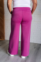 Resort Travel Wide Leg Crop Pant in Magenta-Athleisure-Stay Foxy Boutique, Florissant, Missouri