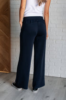 Resort Travel Wide Leg Crop Pant in Navy-Athleisure-Stay Foxy Boutique, Florissant, Missouri