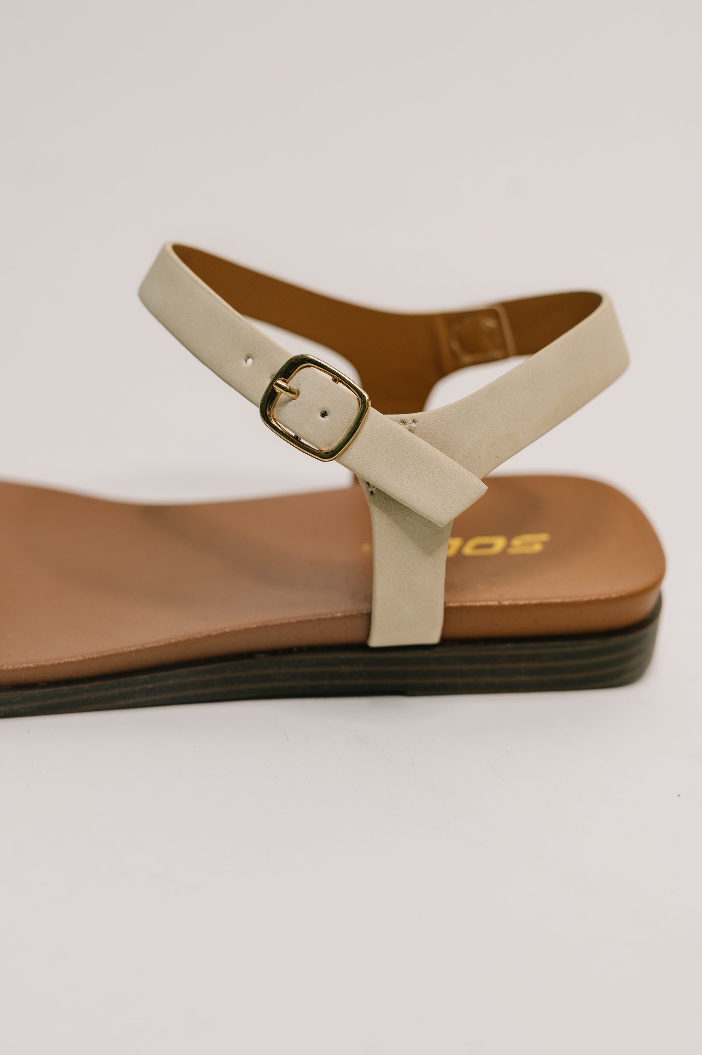 Riddle Ankle Strap Sandal in Beige-Womens-Stay Foxy Boutique, Florissant, Missouri