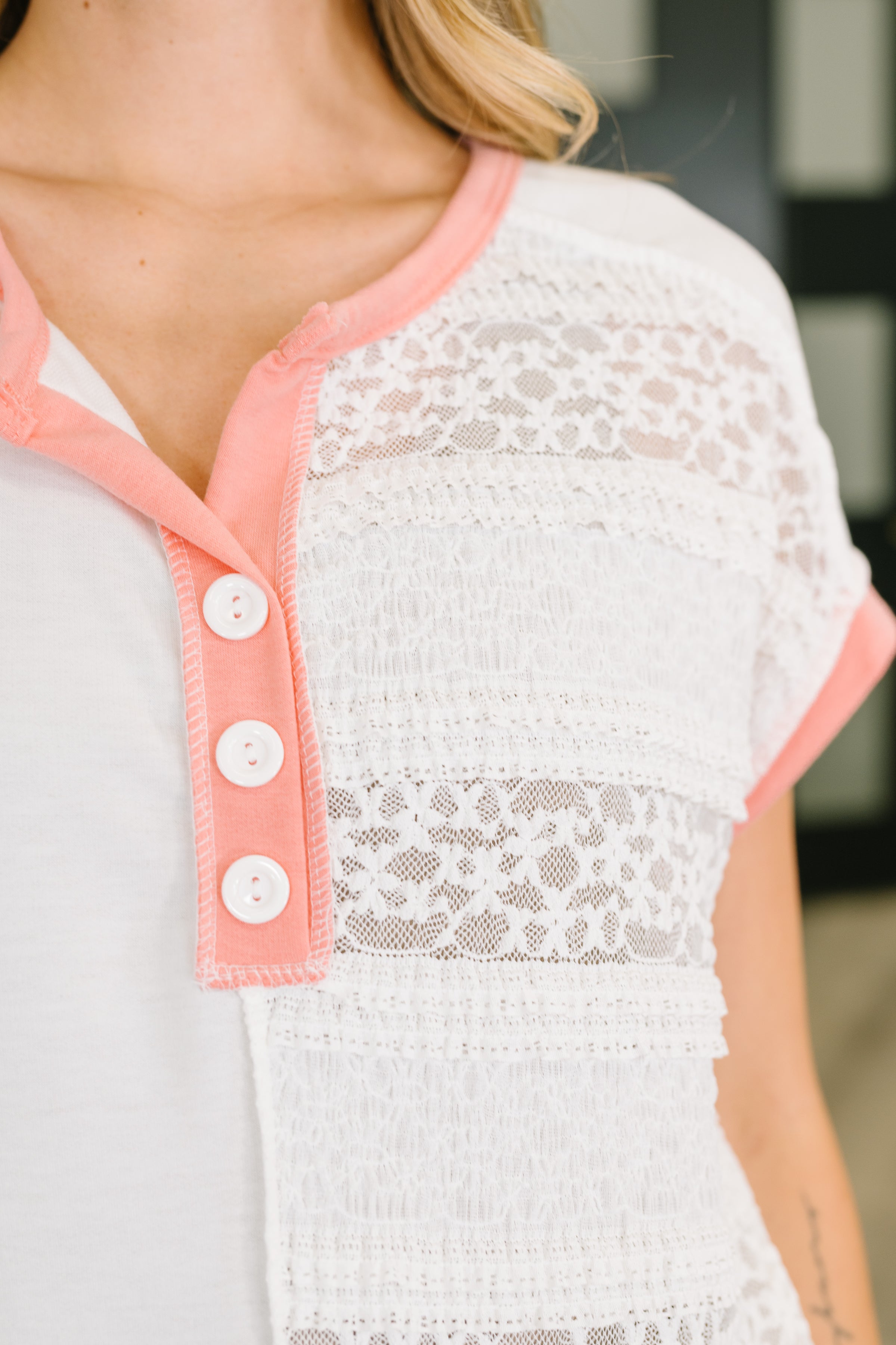 Right Thing to Say Textured Henley Top-Womens-Stay Foxy Boutique, Florissant, Missouri