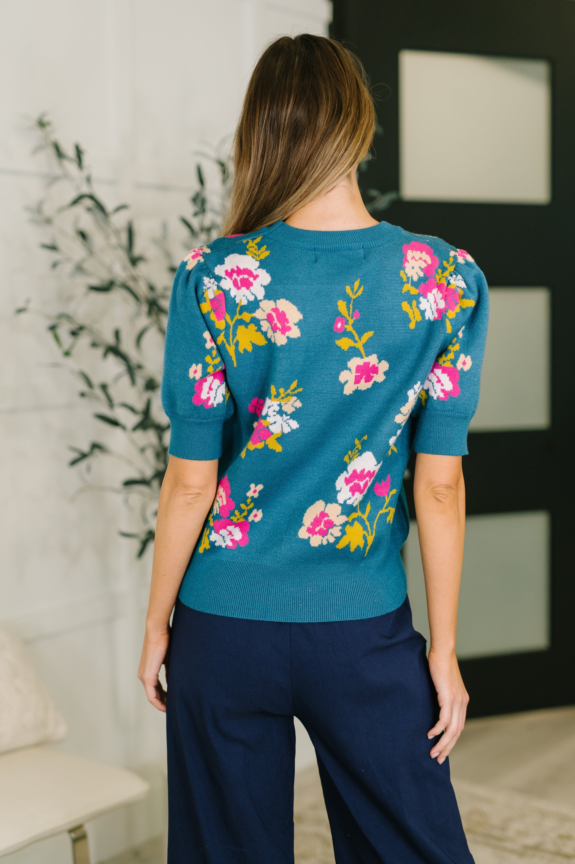 Right for Each Other Knit Floral Top-Womens-Stay Foxy Boutique, Florissant, Missouri