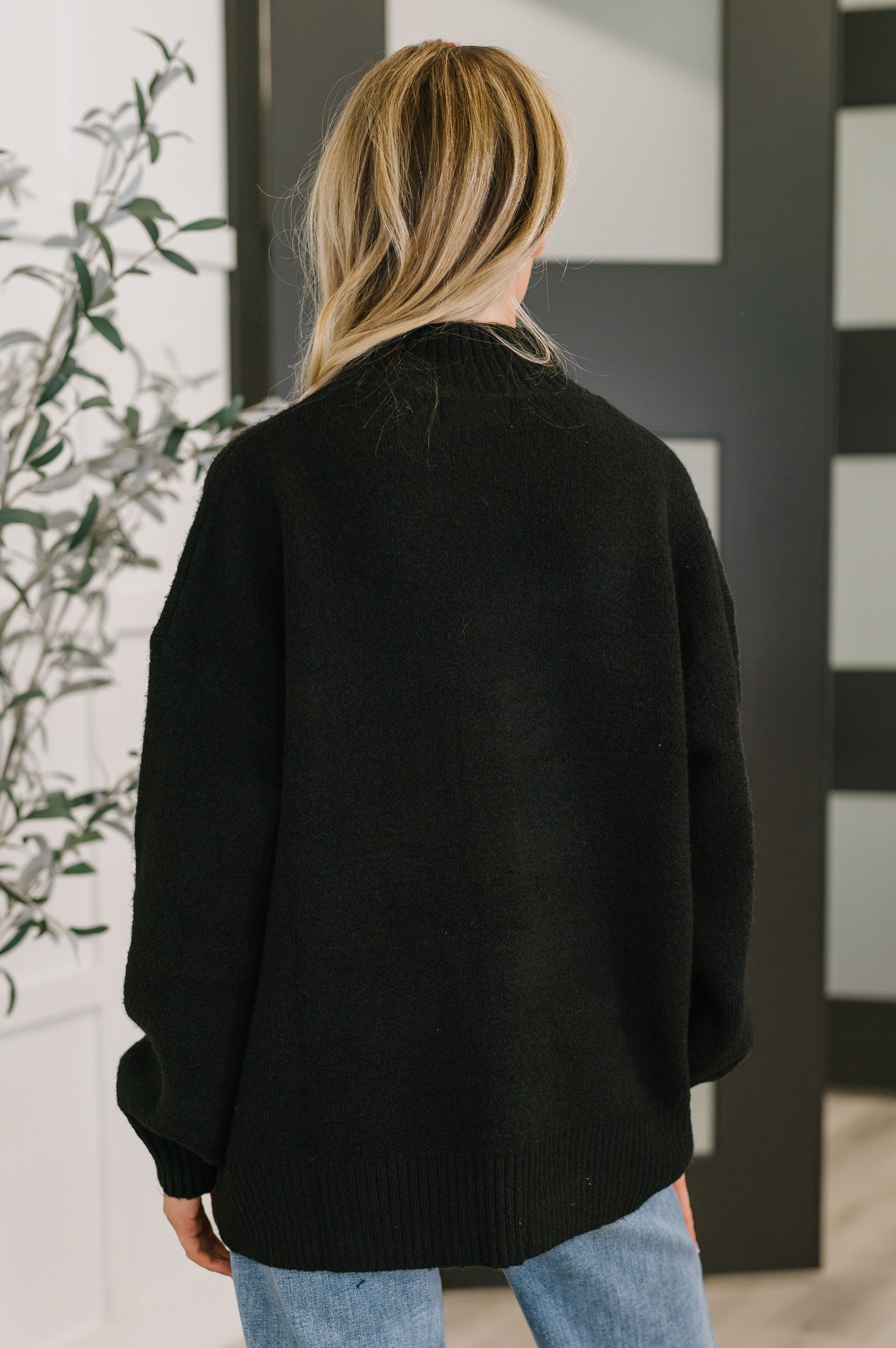Right to the Core High Neck Pullover in Black-Womens-Stay Foxy Boutique, Florissant, Missouri