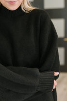 Right to the Core High Neck Pullover in Black-Womens-Stay Foxy Boutique, Florissant, Missouri