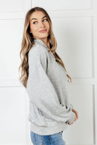 Rogue Runner Half Zip Jacket in Heather Grey-Layers-Stay Foxy Boutique, Florissant, Missouri