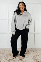 Rogue Runner Half Zip Jacket in Heather Grey-Layers-Stay Foxy Boutique, Florissant, Missouri