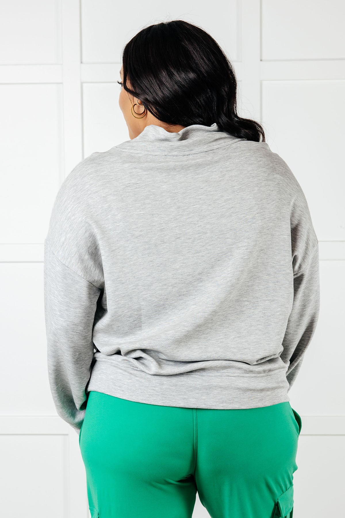 Rogue Runner Half Zip Jacket in Heather Grey-Layers-Stay Foxy Boutique, Florissant, Missouri