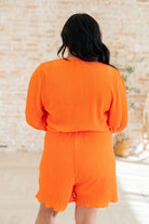 Roll With me Romper in Tangerine-Jumpsuits & Rompers-Stay Foxy Boutique, Florissant, Missouri