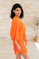 Roll With me Romper in Tangerine-Jumpsuits & Rompers-Stay Foxy Boutique, Florissant, Missouri