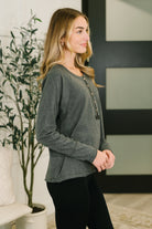 Rooftop View Raglan Sleeve Henley Top-Womens-Stay Foxy Boutique, Florissant, Missouri