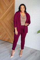 Magic 3/4 Blazer in Wine-Layers-Stay Foxy Boutique, Florissant, Missouri