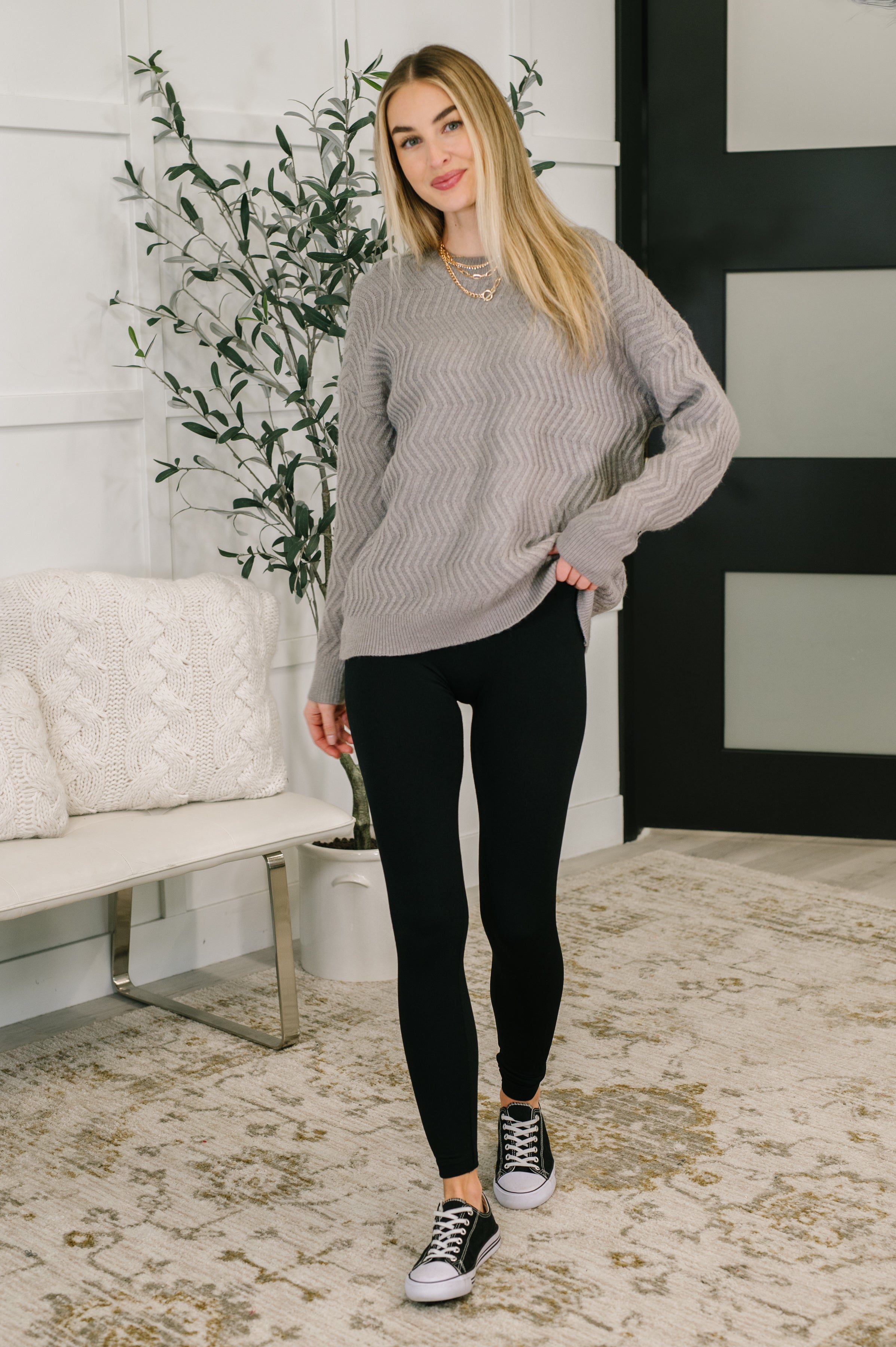 Rush of Joy Textured Long Sleeve Top-Womens-Stay Foxy Boutique, Florissant, Missouri