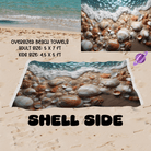 SHELL SIDE -OVERSIZED BEACH TOWEL-Beach Towels-Stay Foxy Boutique, Florissant, Missouri