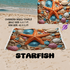 STARFISH -OVERSIZED BEACH TOWEL-Beach Towels-Stay Foxy Boutique, Florissant, Missouri