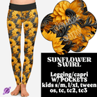 SUNFLOWER SWIRL - B87 - LEGGING/CAPRI-Stay Foxy Boutique, Florissant, Missouri