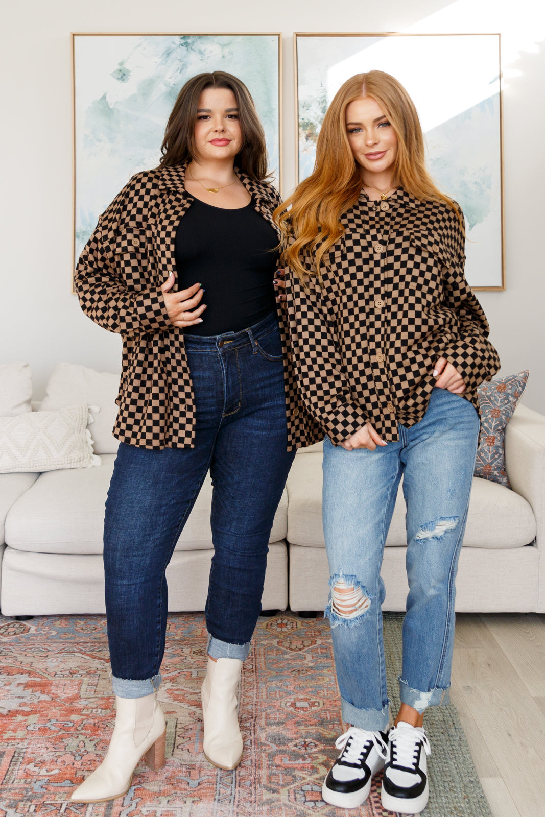 Safe Secrets Checkered Shacket-Layers-Stay Foxy Boutique, Florissant, Missouri