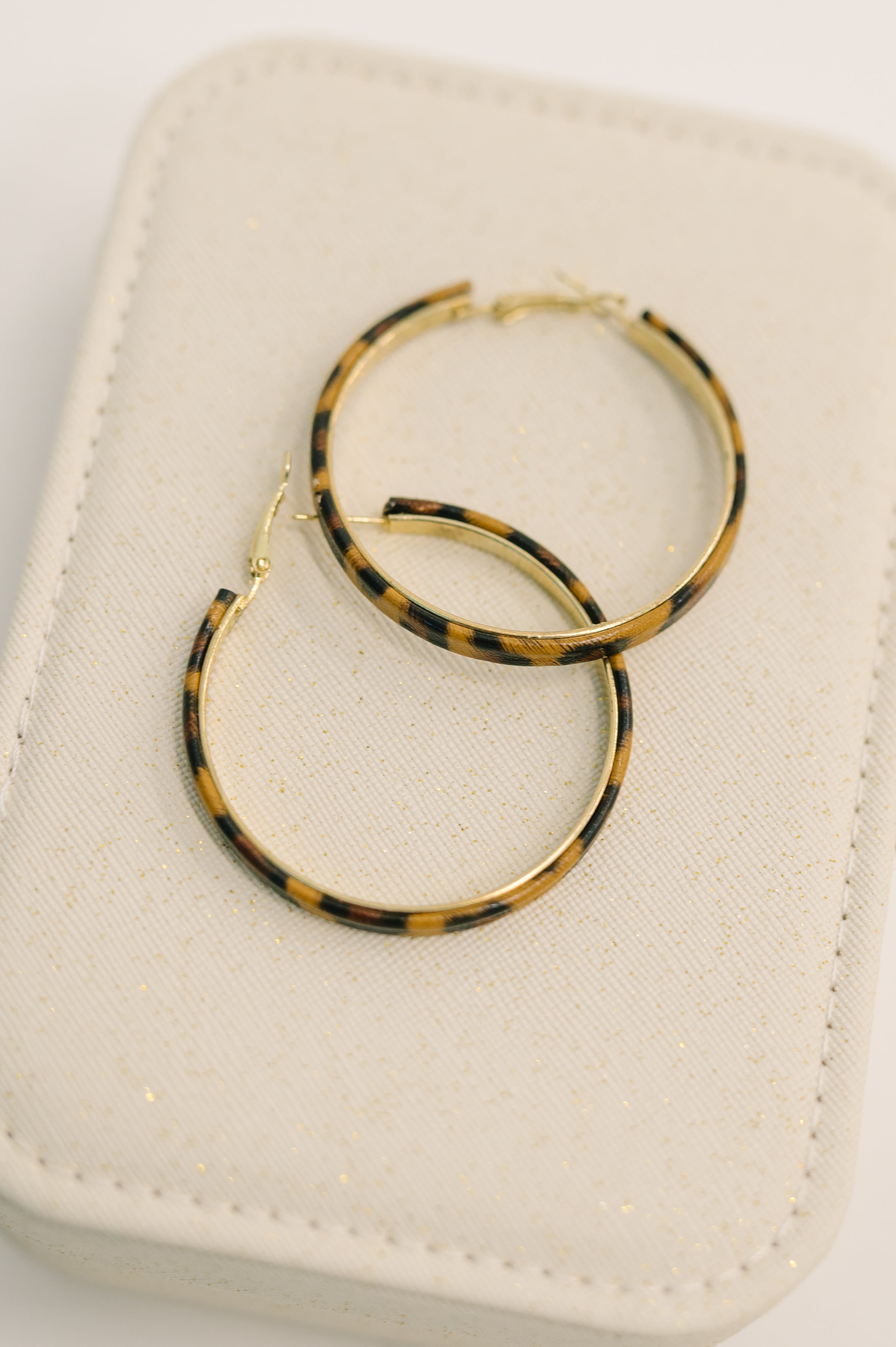 Sassy Assist Leopard Print Hoop Earrings-Womens-Stay Foxy Boutique, Florissant, Missouri