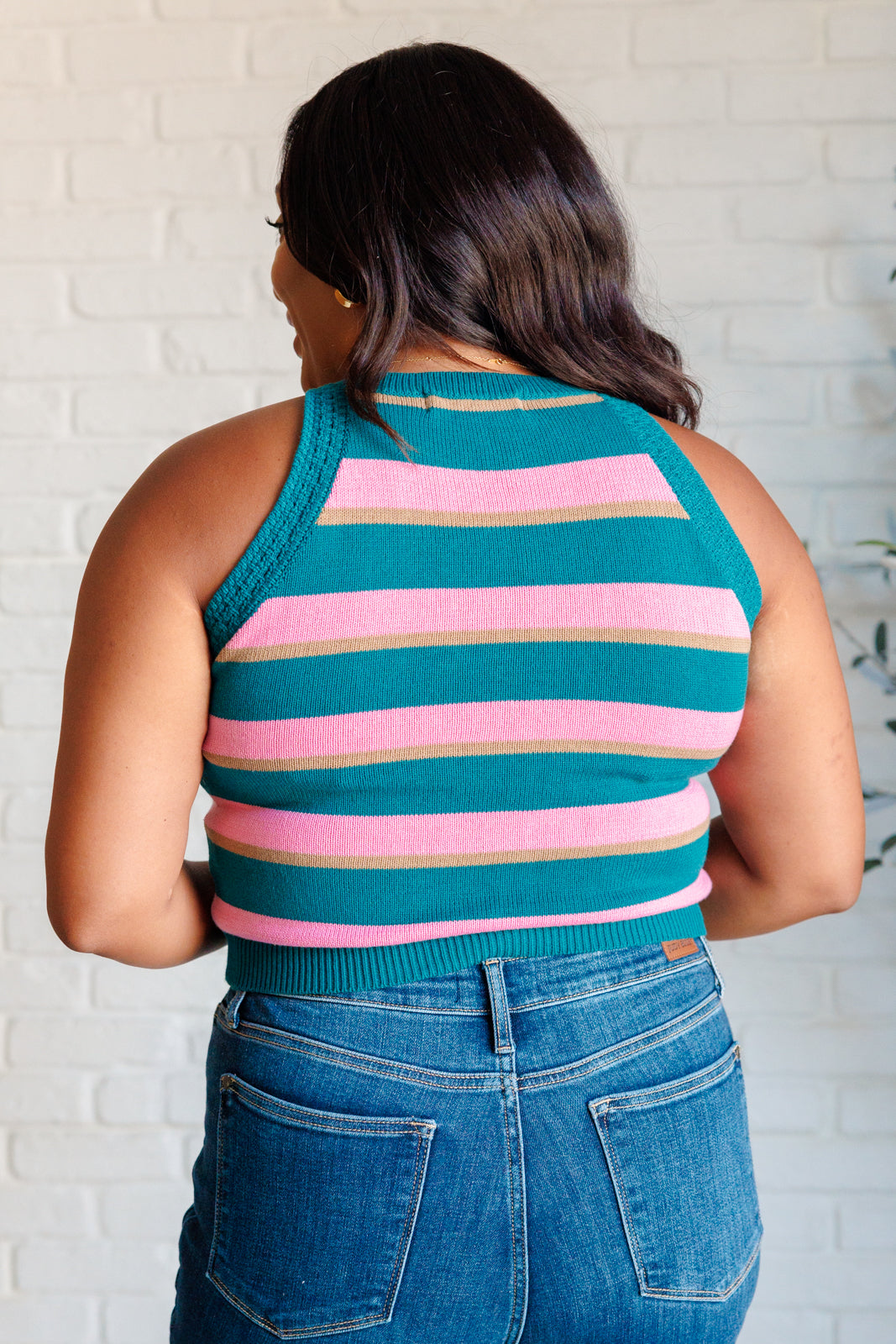 Scholarly Pursuits Knit Striped Tank-Tops-Stay Foxy Boutique, Florissant, Missouri